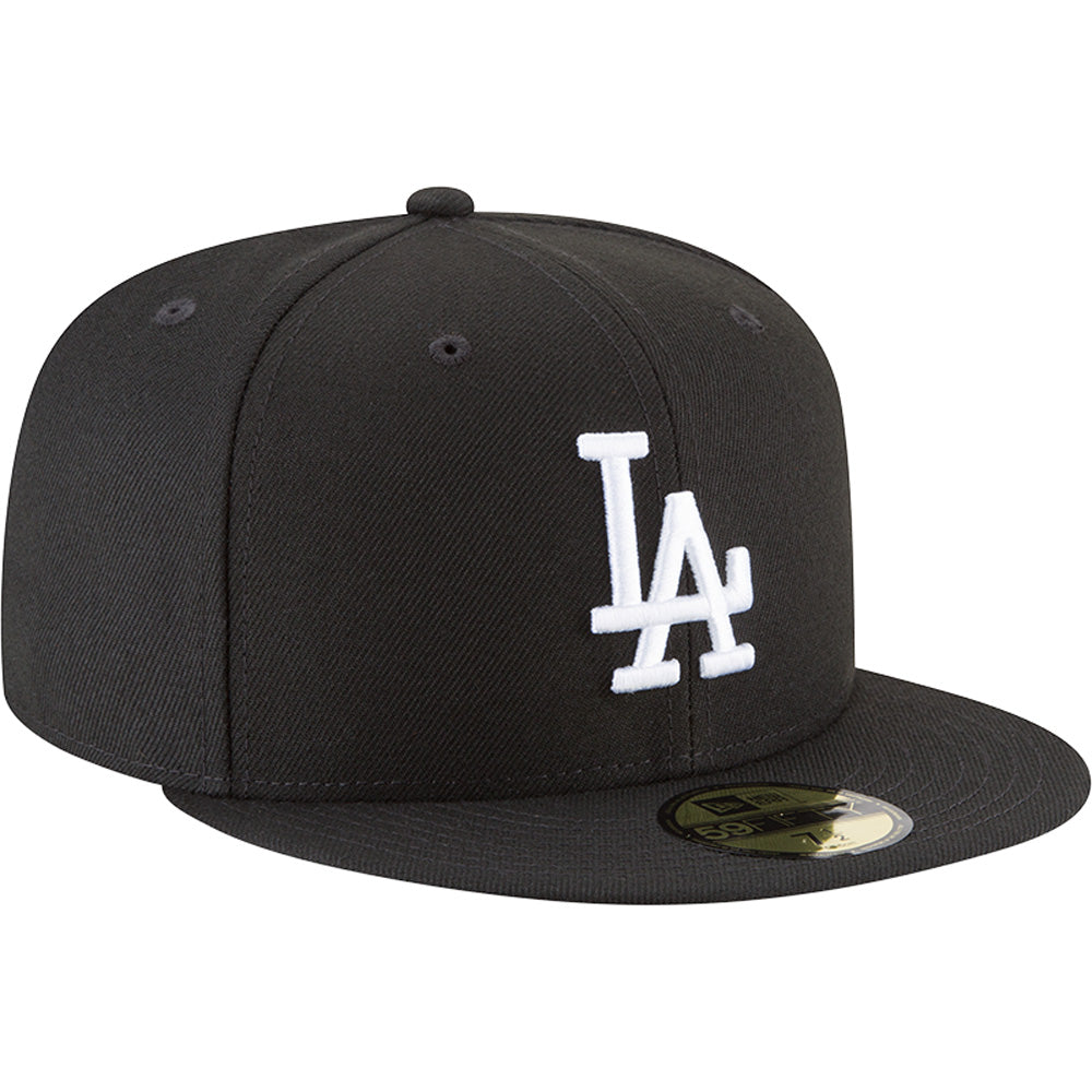 MLB Los Angeles Dodgers New Era Black &amp; White 59FIFTY Fitted Hat