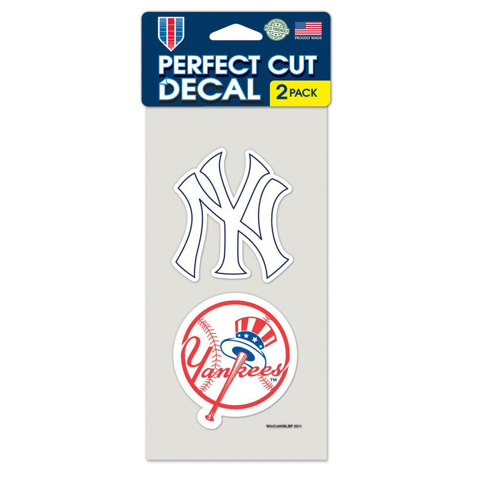 MLB New York Yankees WinCraft 4&quot; x 8&quot; Slogan Decal Pack