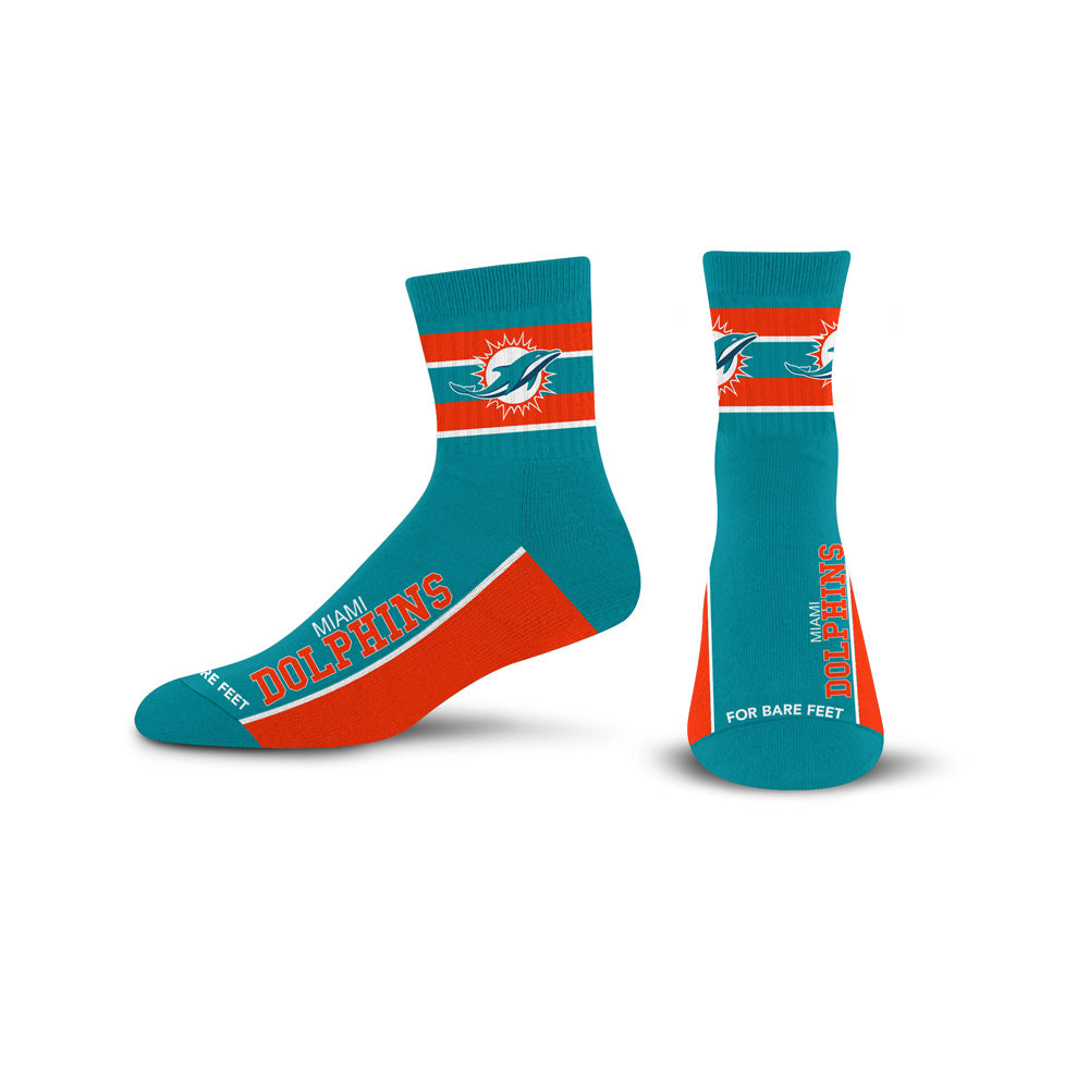 NFL Miami Dolphins For Bare Feet Lil&#39; Deuce Ankle Socks