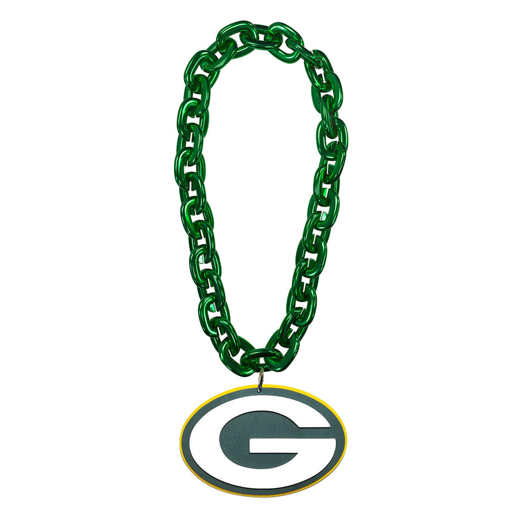 NFL Green Bay Packers Aminco Large Fan Chain Necklace