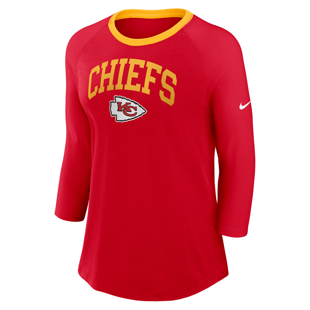 NFL Kansas City Chiefs Women&#39;s Nike Fashion 3/4 Sleeve Tee