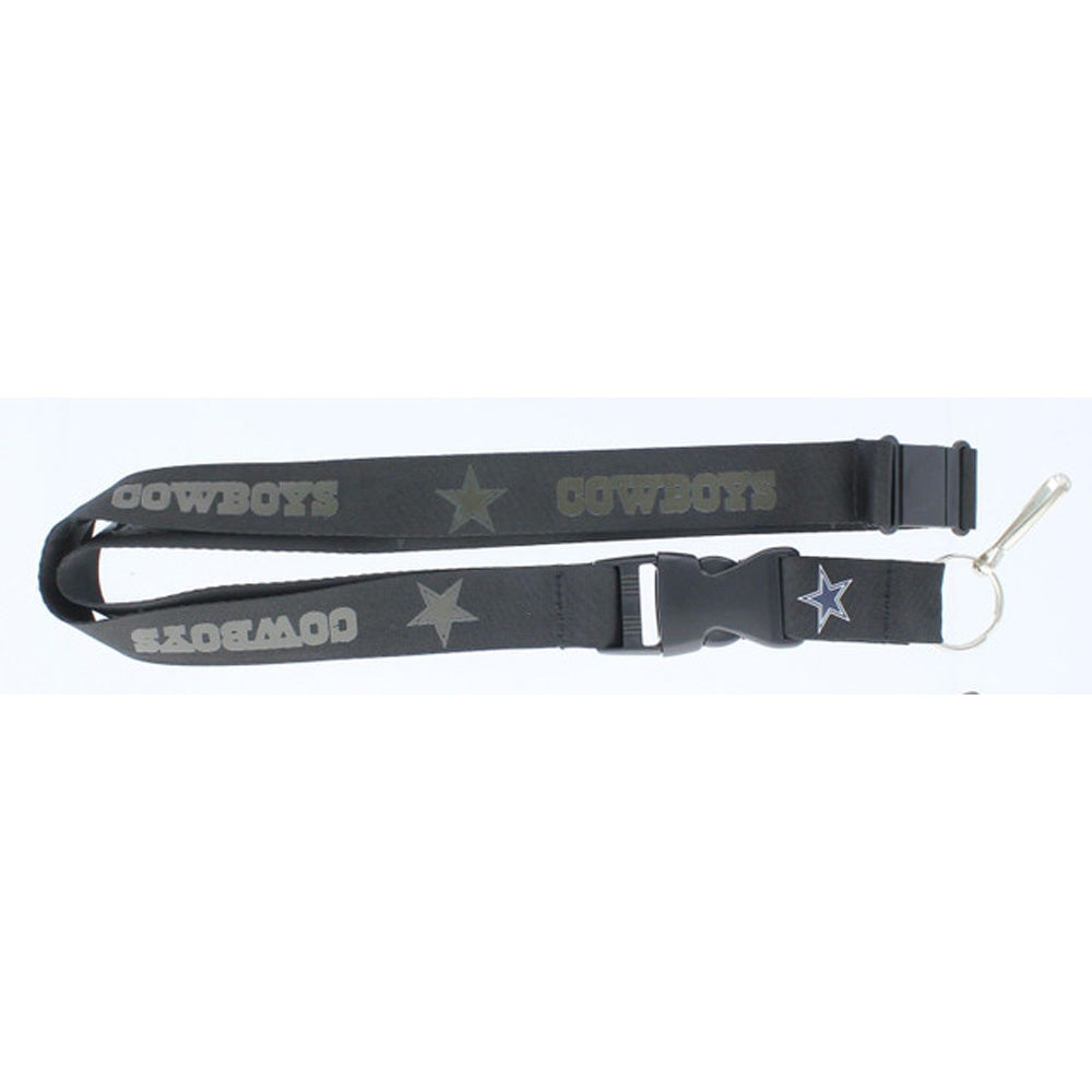 NFL Dallas Cowboys Aminco Black on Black Lanyard