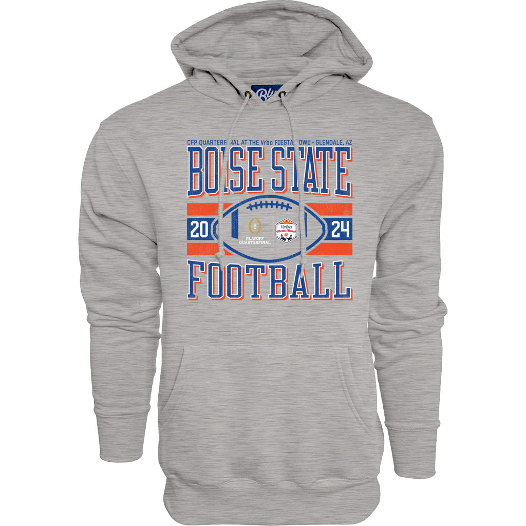 NCAA Boise State Broncos Blue 84 2024 Fiesta Bowl No Can Do Pullover Hoodie - Gray