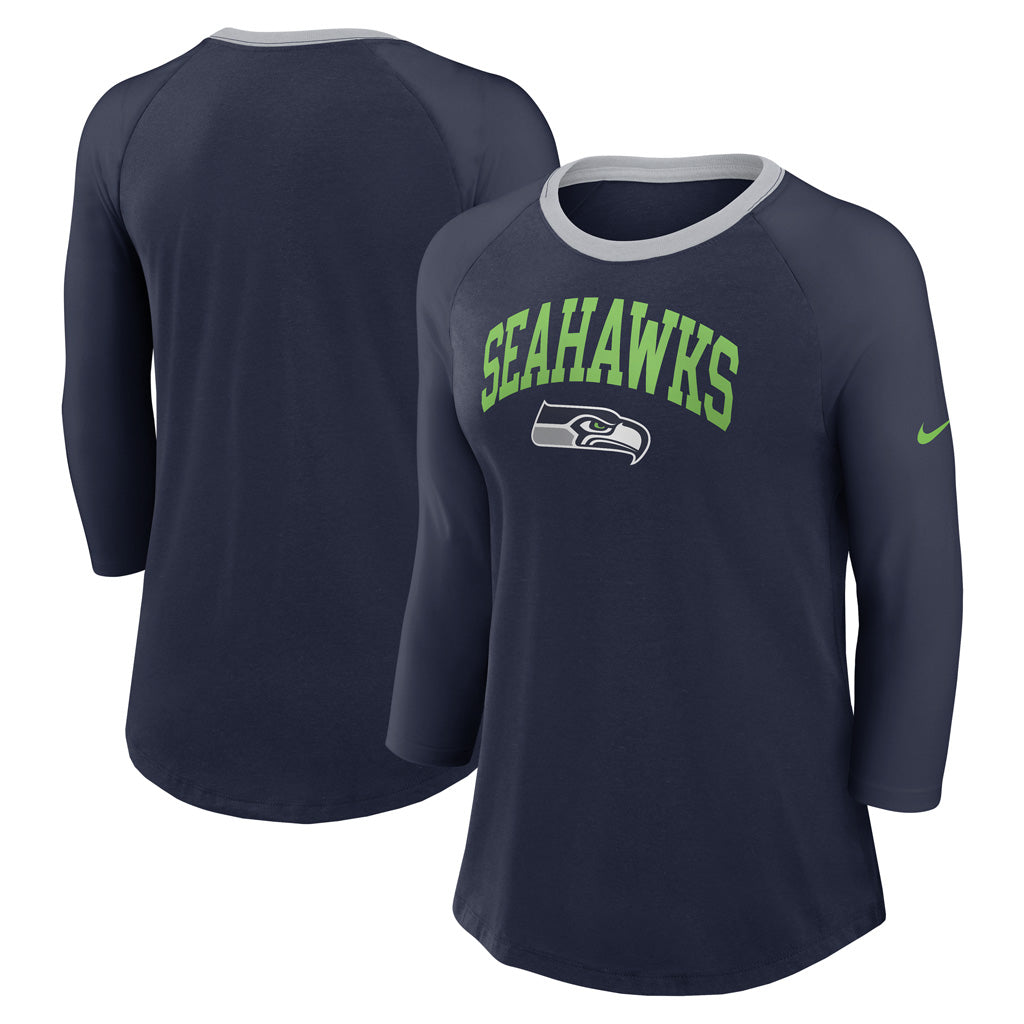 NFL Seattle Seahawks Women&#39;s Nike Fashion 3/4 Sleeve Tee