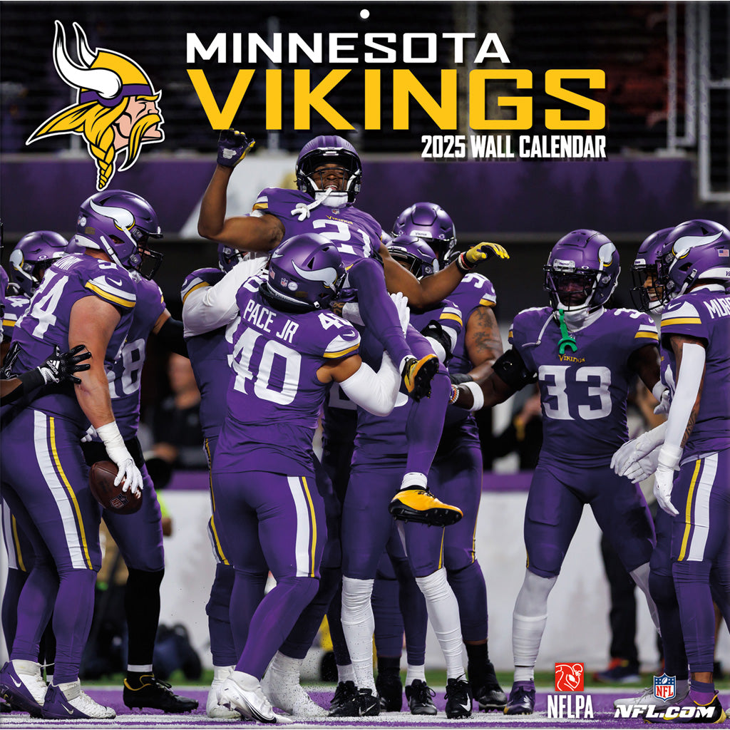 NFL Minnesota Vikings 2024-2025 12&quot; x 12&quot; Team Wall Calendar