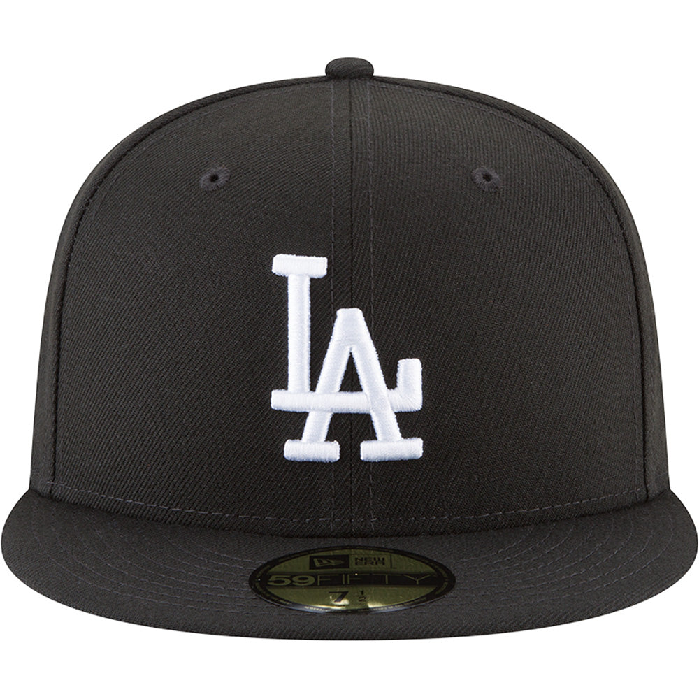 MLB Los Angeles Dodgers New Era Black &amp; White 59FIFTY Fitted Hat