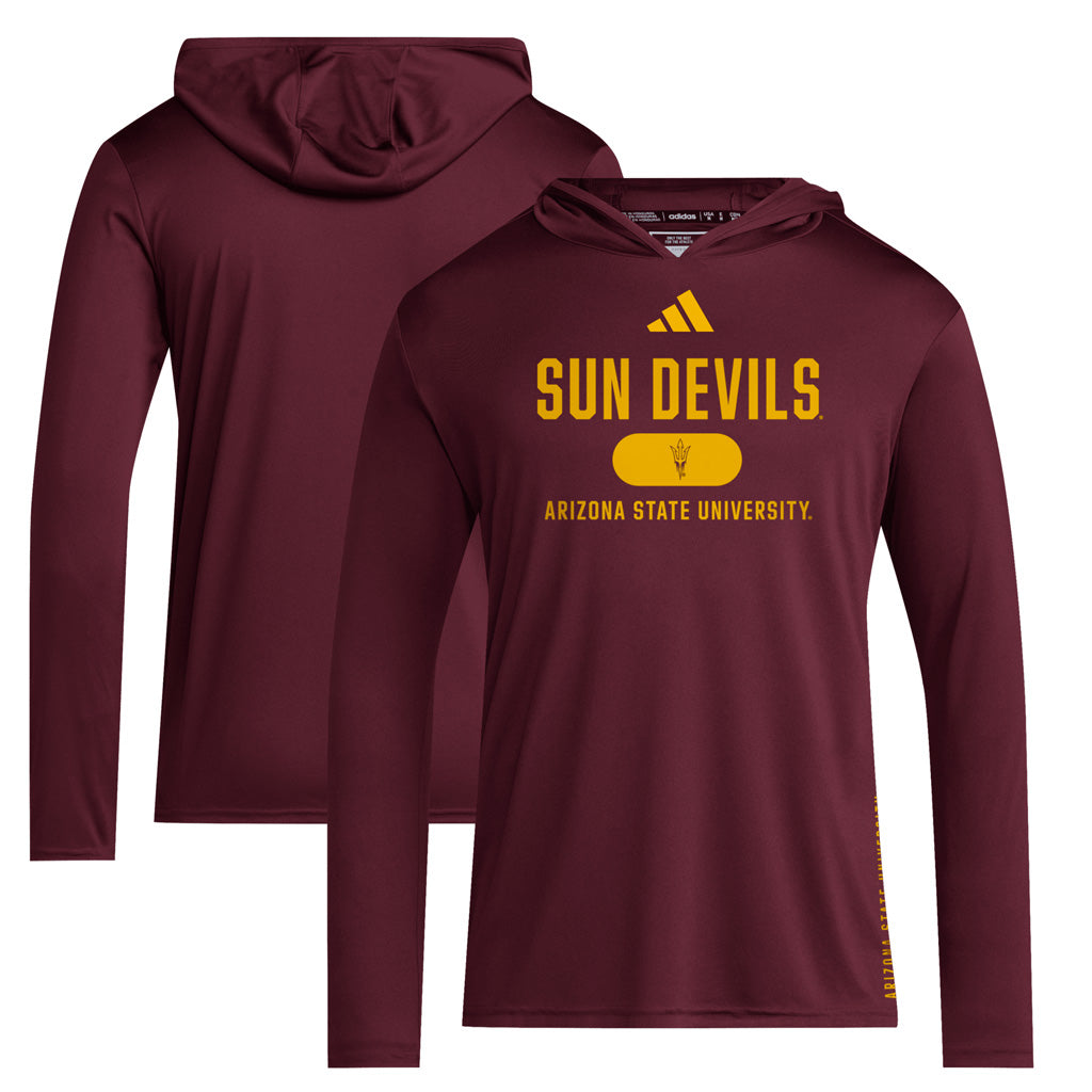 NCAA Arizona State Sun Devils adidas 2024 Training Long Sleeve Hoodie