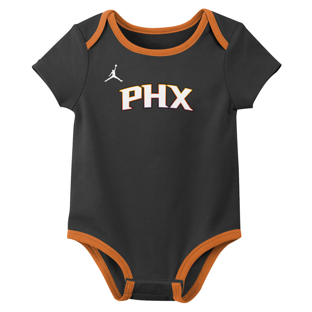 NBA Phoenix Suns Infant Jordan Brand 3 Piece Creeper Set