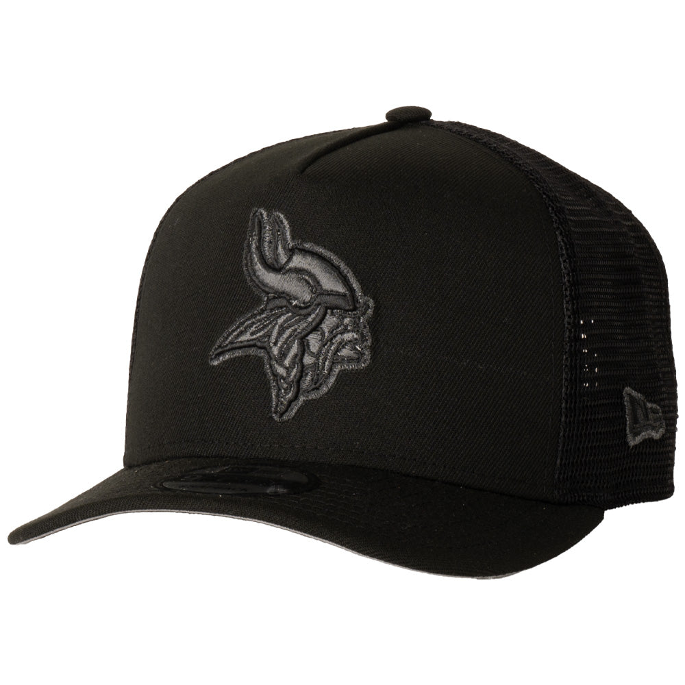 NFL Minnesota Vikings New Era Black Pearl A-Frame 9FIFTY Trucker Snapback Hat