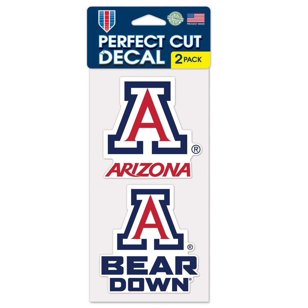 NCAA Arizona Wildcats WinCraft 4&quot; x 8&quot; Slogan Decal Pack