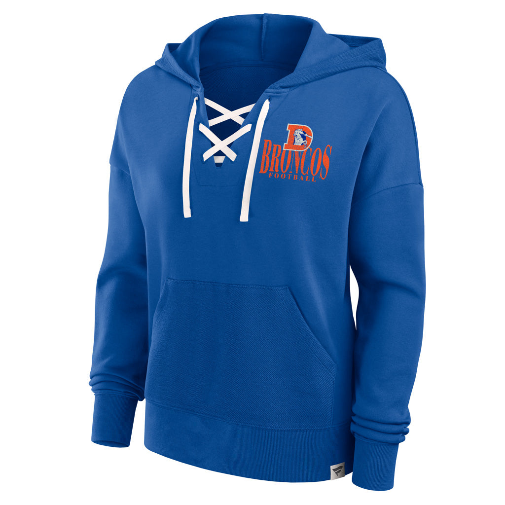 NFL Denver Broncos Women&#39;s Fanatics Blitz Left Lace Up Hoodie