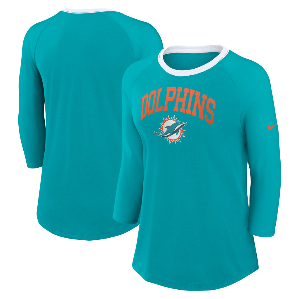 NFL Miami Dolphins Women&#39;s Nike Fashion 3/4 Sleeve Tee