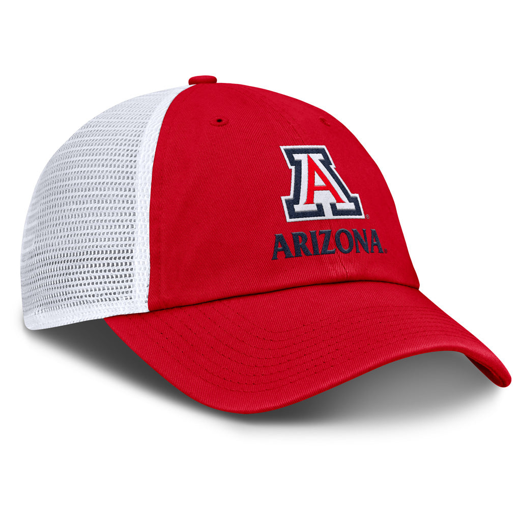 NCAA Arizona Wildcats Nike Logo Stack Trucker Snapback Hat - Red