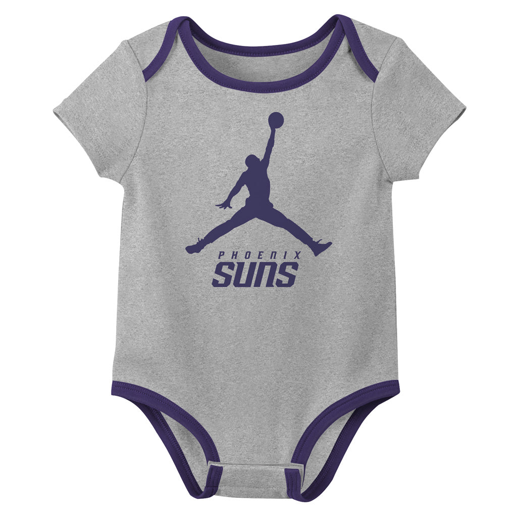 NBA Phoenix Suns Infant Jordan Brand 3 Piece Creeper Set