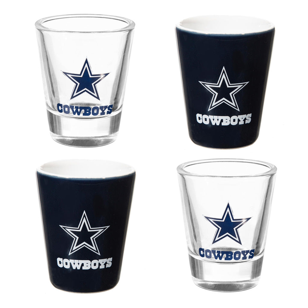 NFL Dallas Cowboys Evergreen 4-Piece Shot Glass Set