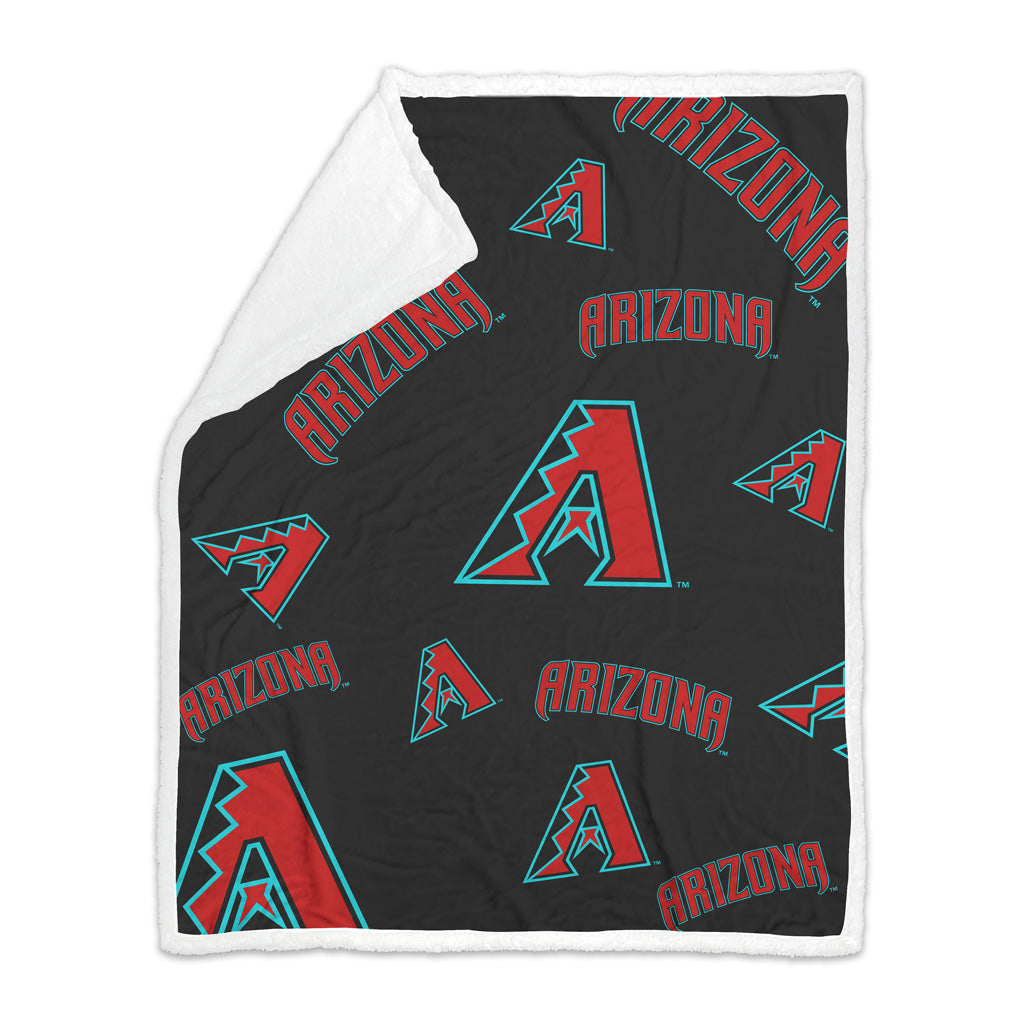 MLB Arizona Diamondbacks Logo Brands 50x60 Sherpa