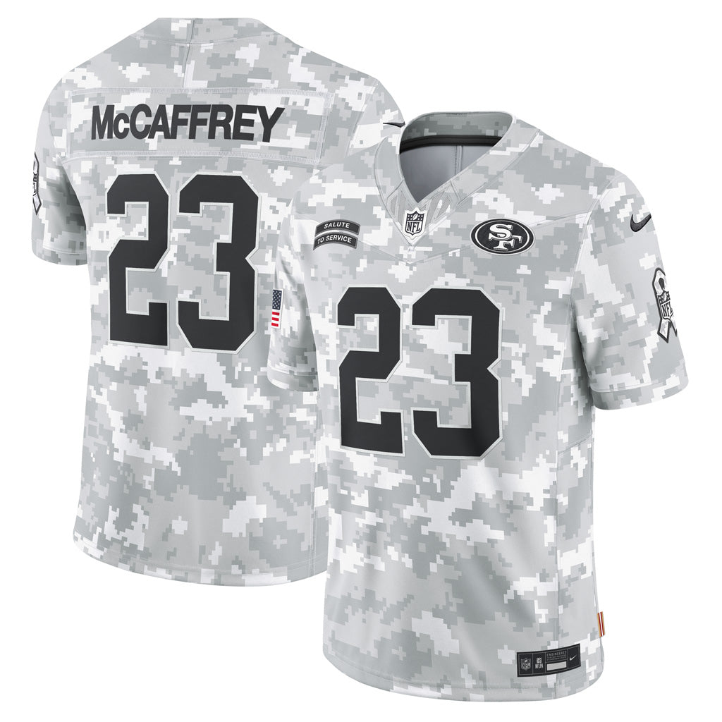 NFL San Francisco 49ers Christian McCaffrey Nike 2024 Salute to Service Limited Jersey