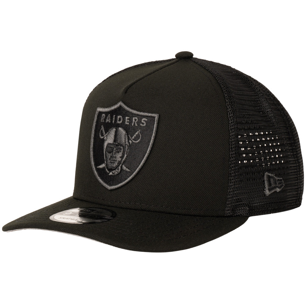 NFL Las Vegas Raiders New Era Black Pearl A-Frame 9FIFTY Trucker Snapback Hat