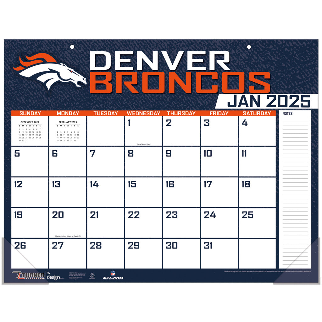 NFL Denver Broncos 2024-2025 Desk Calendar