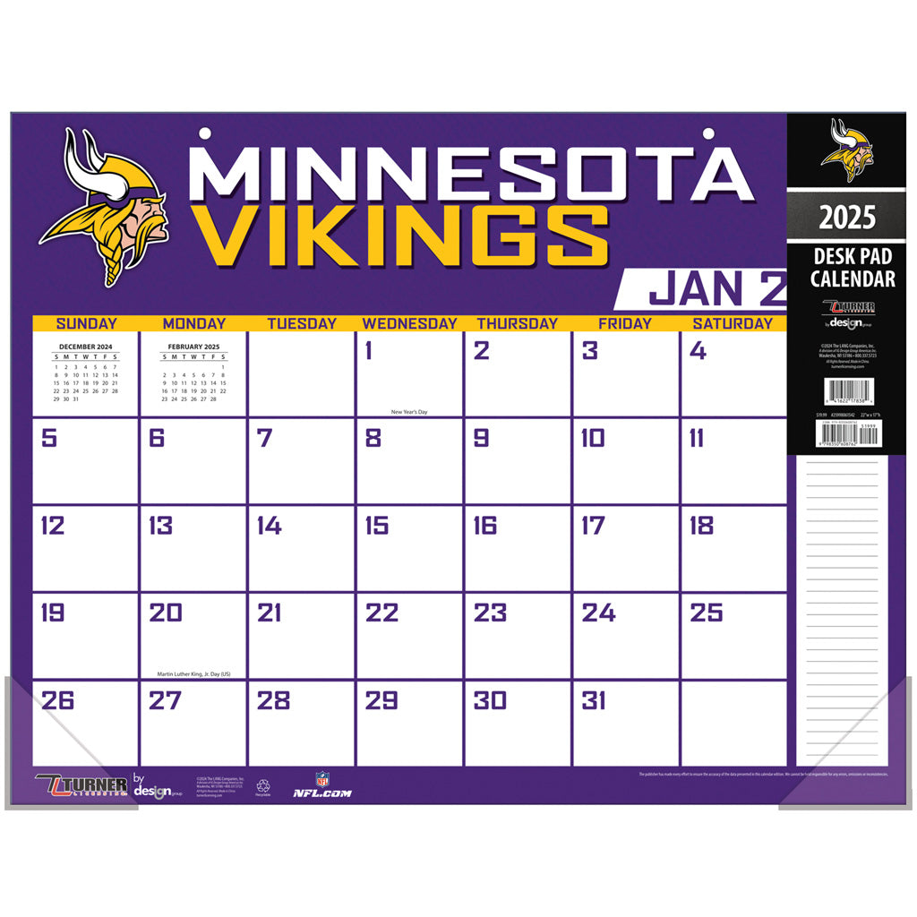 NFL Minnesota Vikings 2024-2025 Desk Calendar