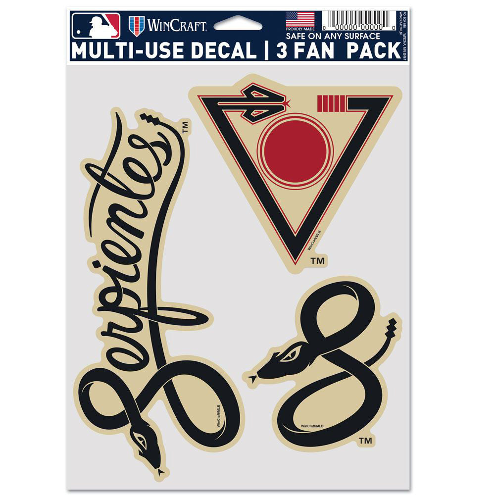 MLB Arizona Diamondbacks WinCraft City Connect 3-Pack Fan Decal Sheet