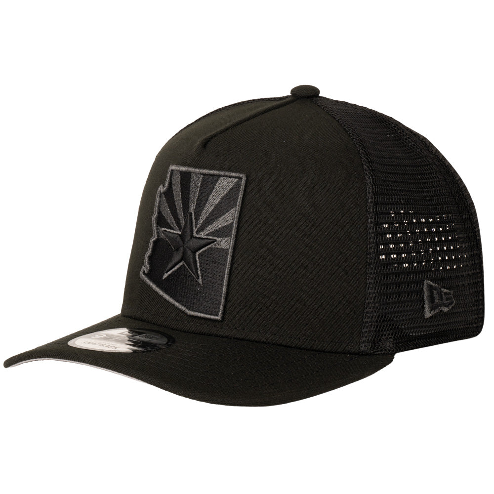 #AllAZ New Era Black Pearl A-Frame 9FIFTY Trucker Snapback Hat