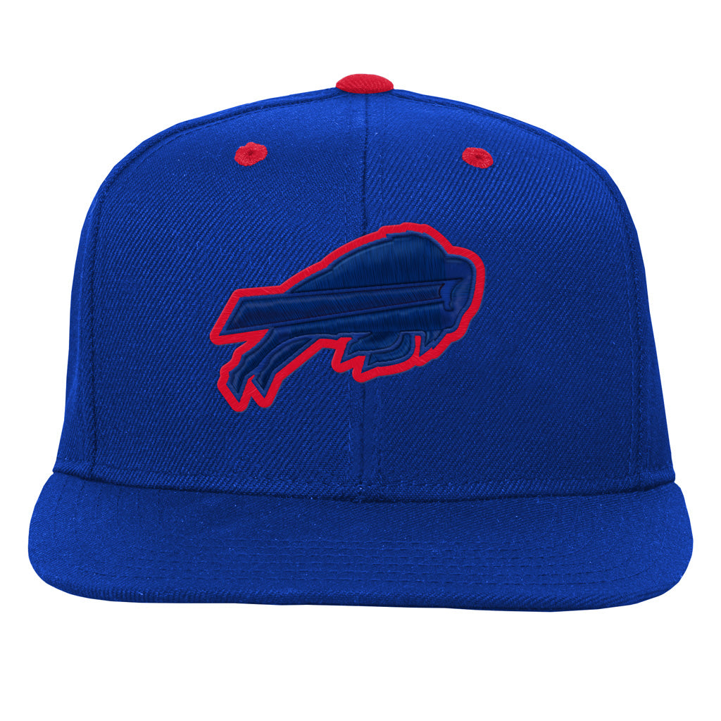 NFL Buffalo Bills Youth Outerstuff Team Color Pop Flatbrim Adjustable Snapback Hat