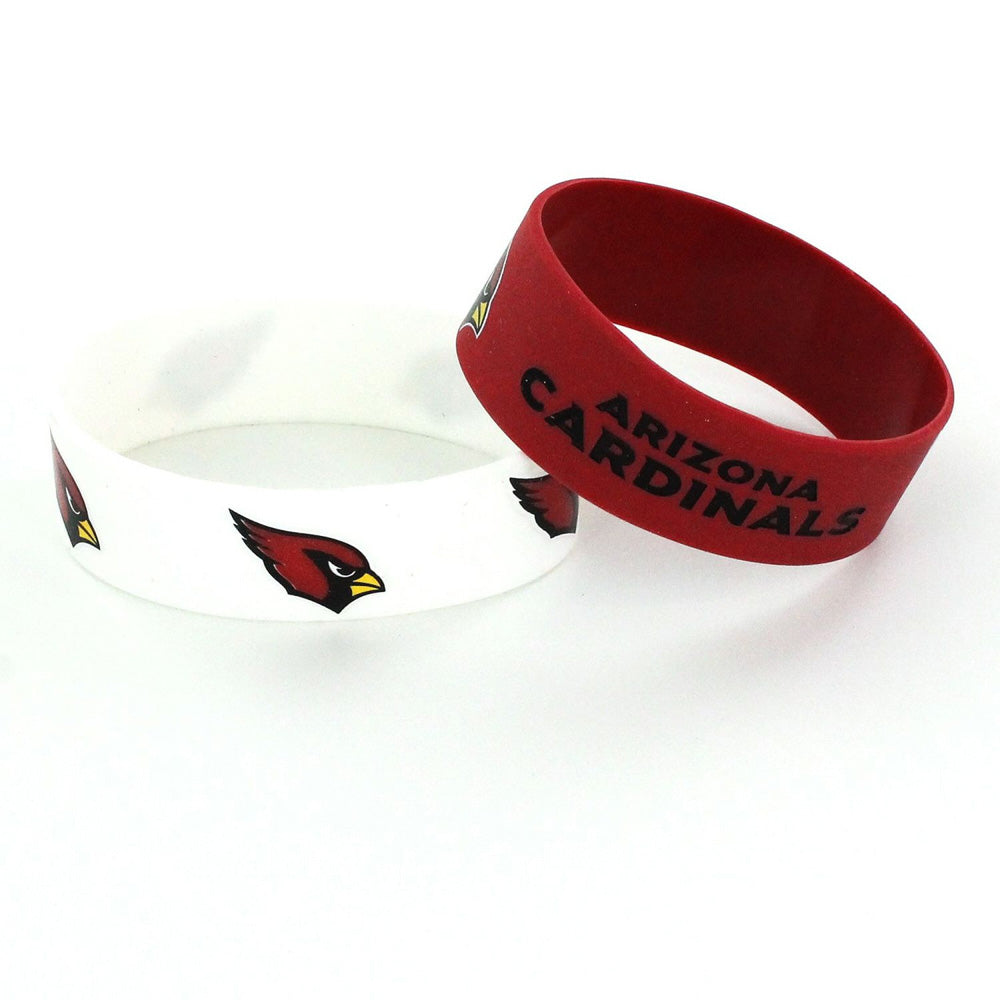 NFL Arizona Cardinals Aminco 2-Pack Wide Silicone Bracelet Bands