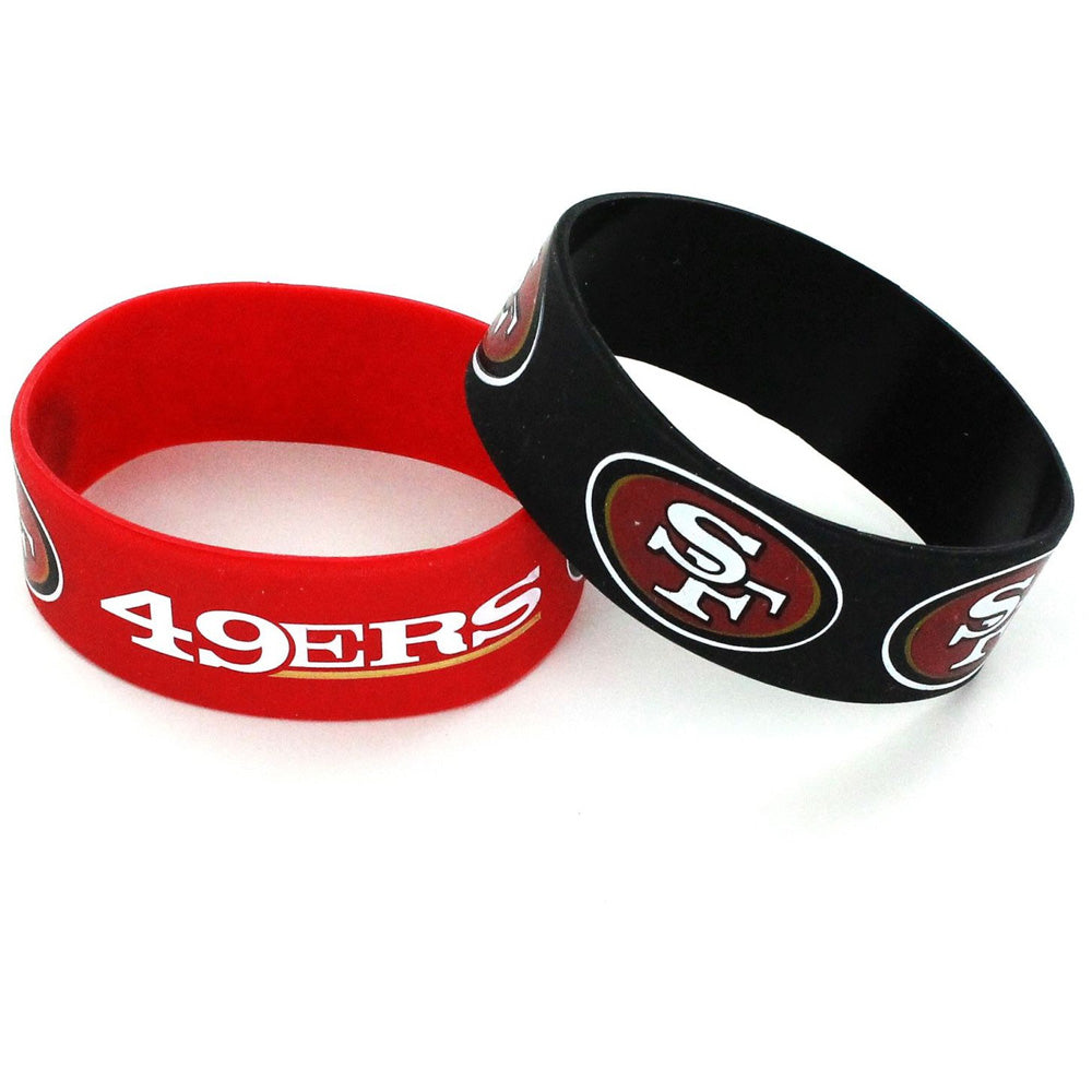 NFL San Francisco 49ers Aminco 2-Pack Silicone Bracelet Bands