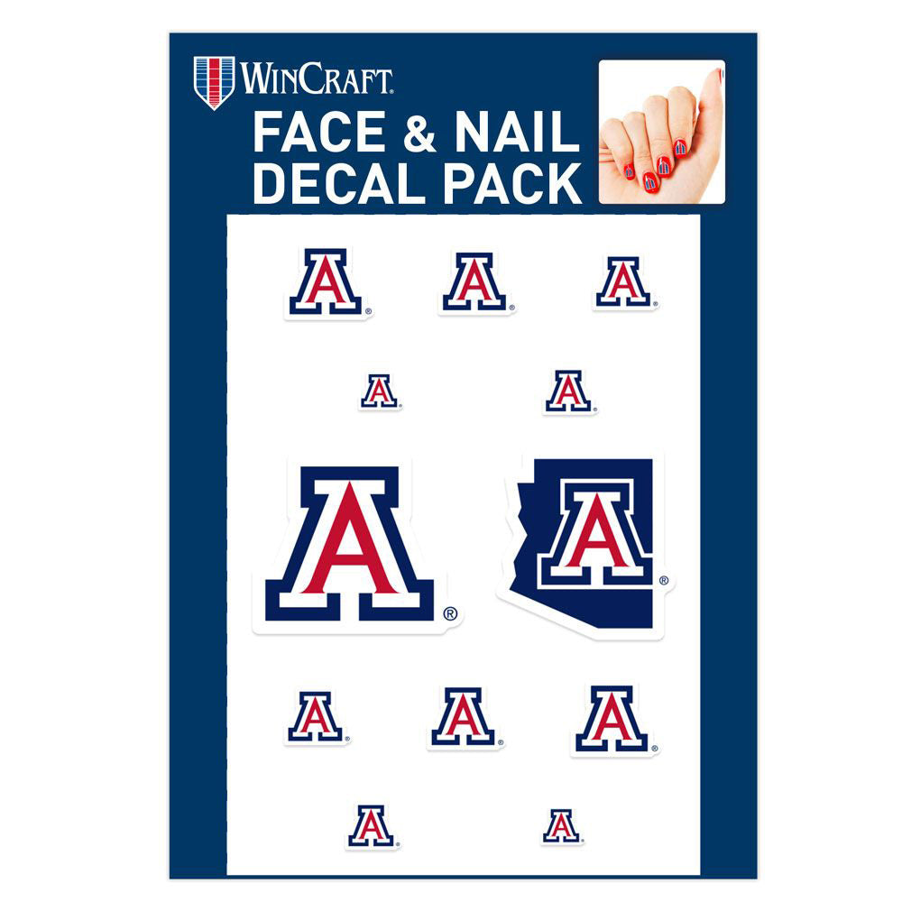 NCAA Arizona Wildcats WinCraft Face &amp; Nail Decal Pack