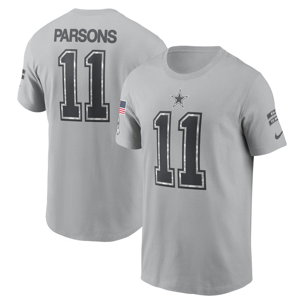 NFL Dallas Cowboys Micah Parsons Nike 2024 Salute to Service Name &amp; Number Short Sleeve T-Shirt