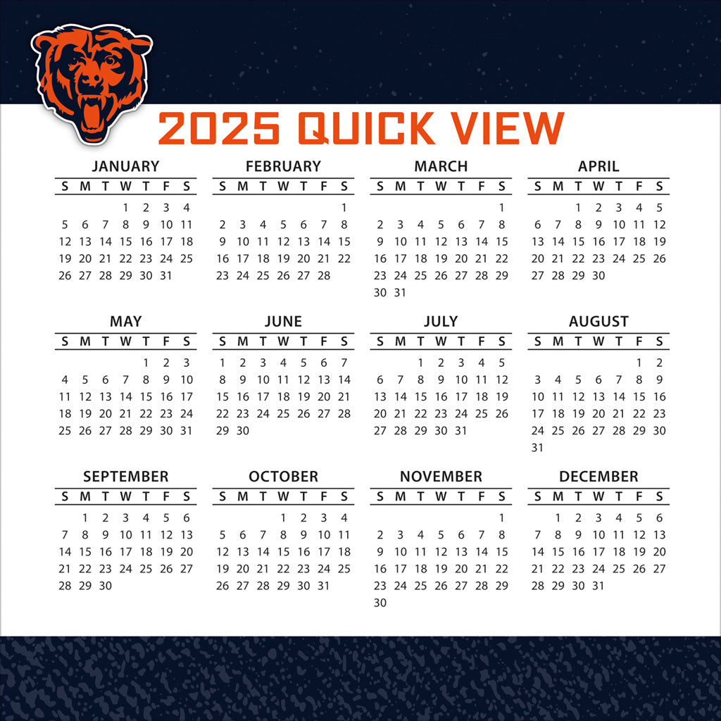 NFL Chicago Bears 2024-2025 Boxed Calendar