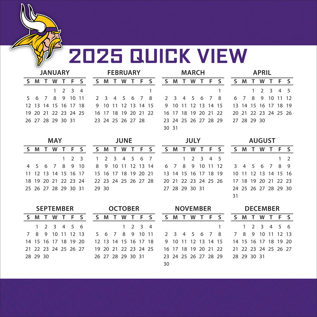 NFL Minnesota Vikings 2024-2025 Boxed Calendar