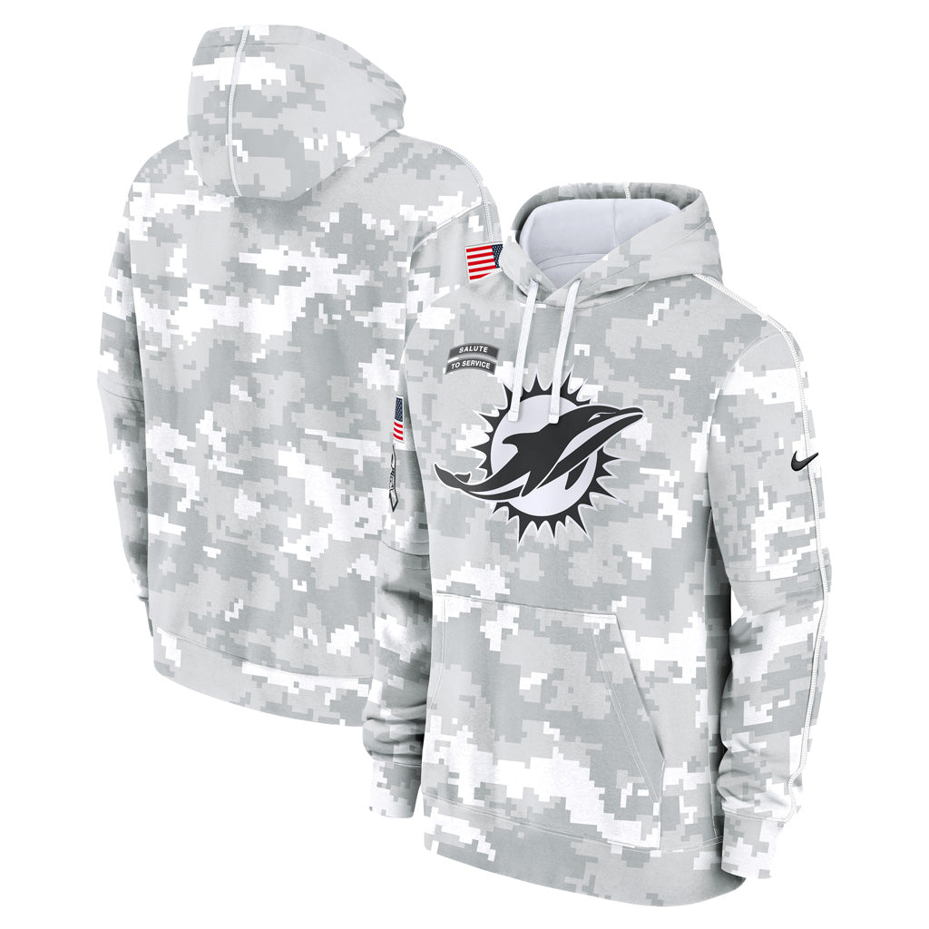 NFL Miami Dolphins Nike 2024 Salute to Service Club Hoodie