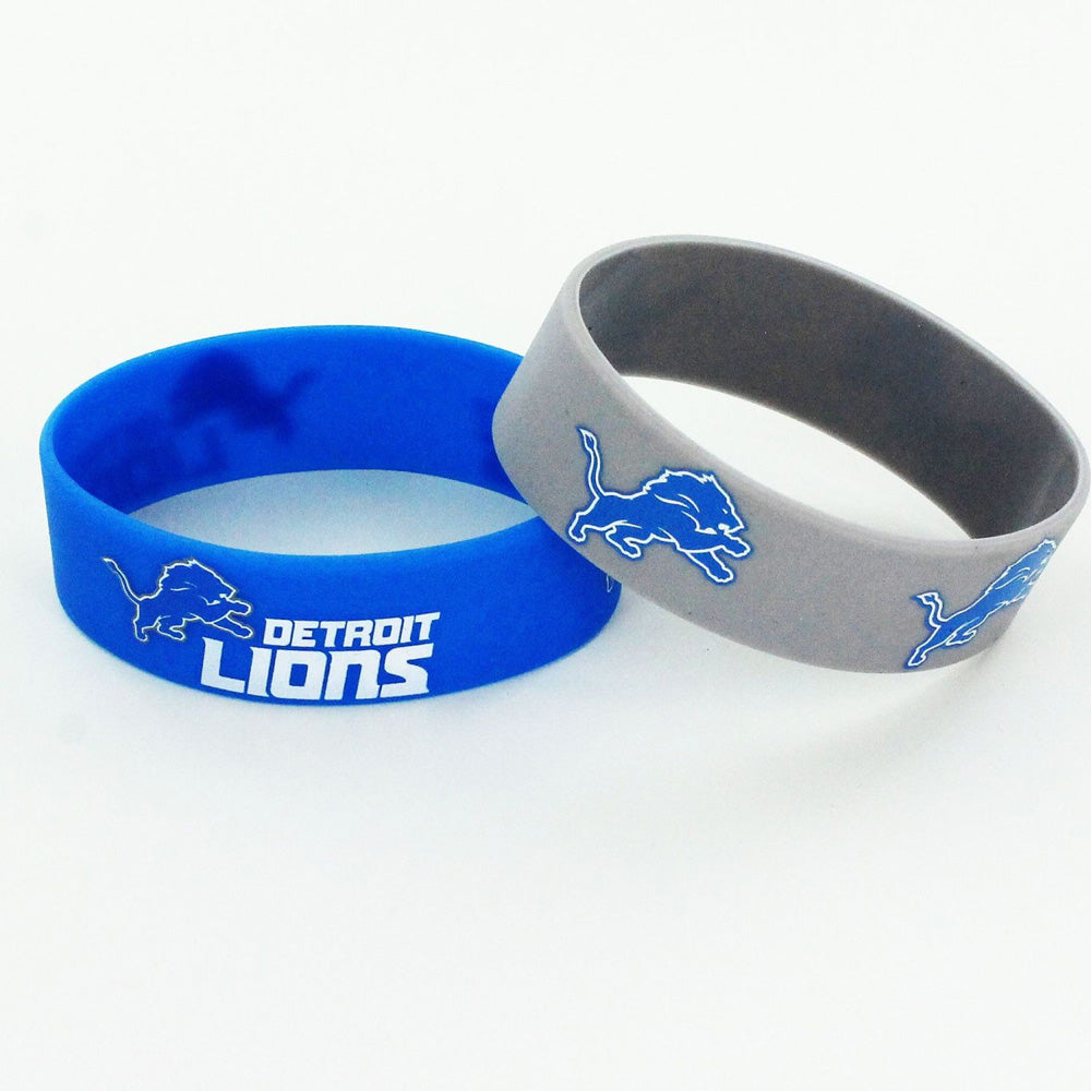 NFL Detroit Lions Aminco 2-Pack Silicone Bracelet Bands