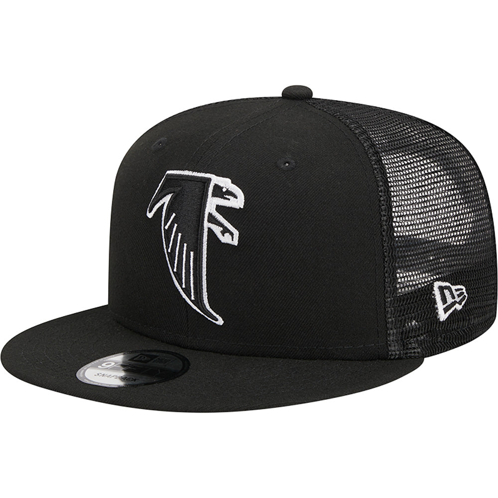 NFL Atlanta Falcons New Era Black &amp; White Trucker 9FIFTY Snapback