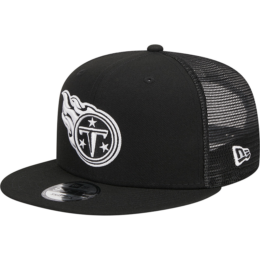 NFL Tennessee Titans New Era Black &amp; White Trucker 9FIFTY Snapback