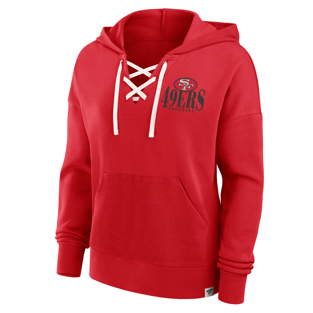 NFL San Francisco 49ers Women&#39;s Fanatics Blitz Left Lace Up Hoodie