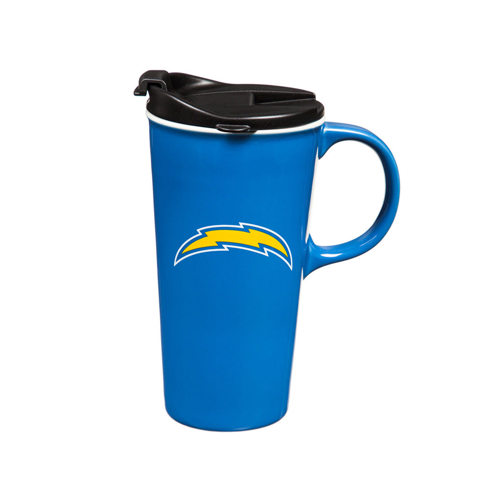 NFL Los Angeles Chargers Evergreen 17oz Boxed Travel Latte Mug