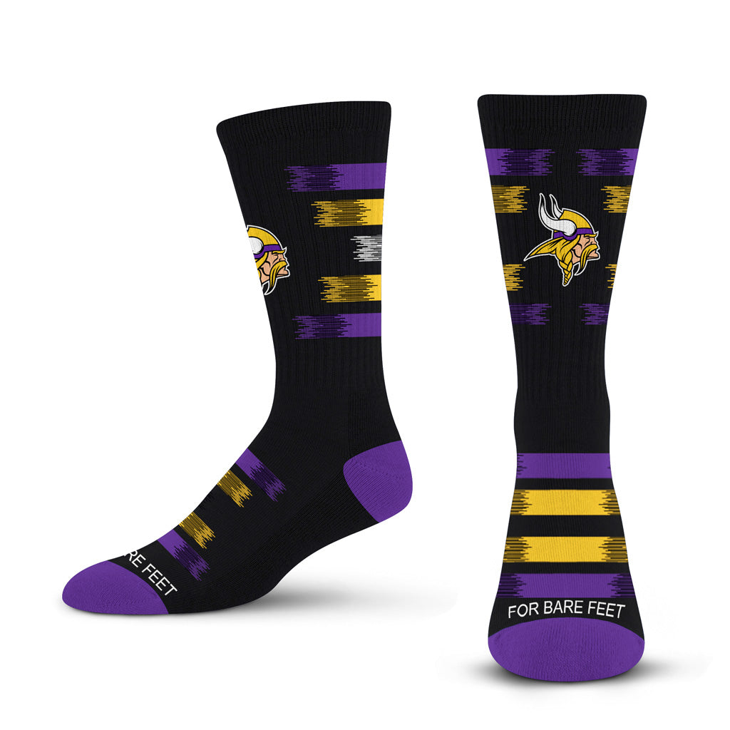 NFL Minnesota Vikings For Bare Feet Fade to Black Socks