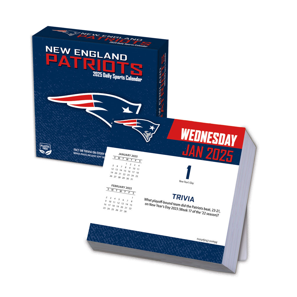 NFL New England Patriots 2024-2025 Boxed Calendar