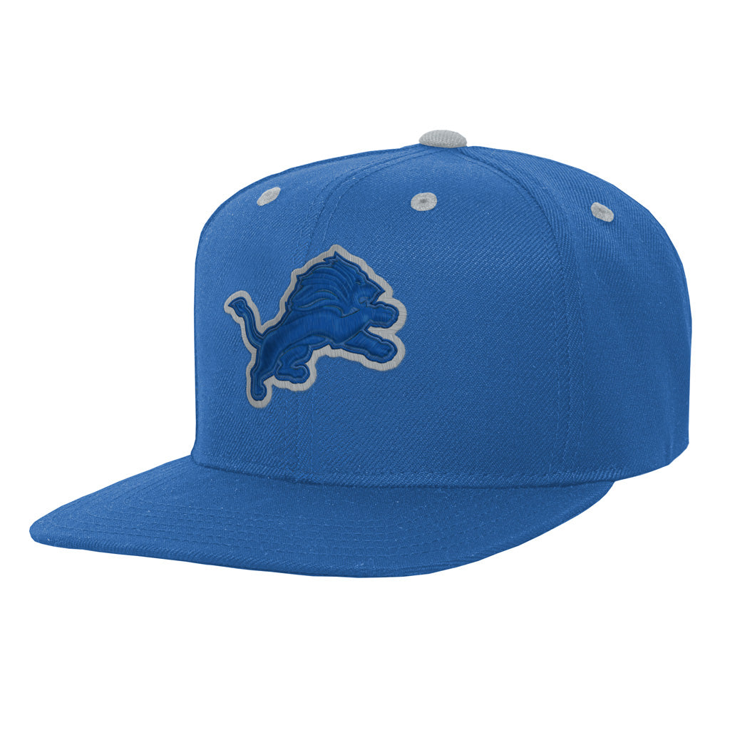 NFL Detroit Lions Youth Outerstuff Team Color Pop Flatbrim Adjustable Snapback Hat