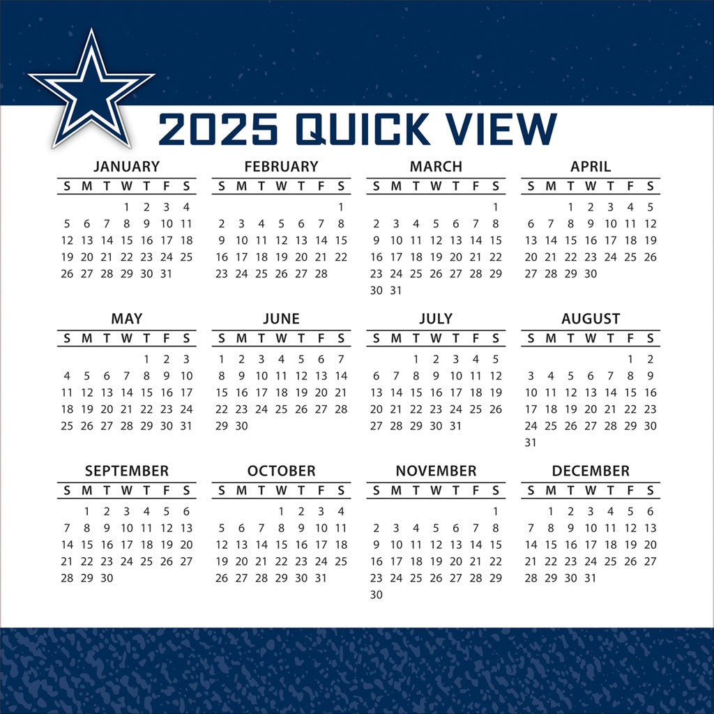 NFL Dallas Cowboys 2024-2025 Boxed Calendar