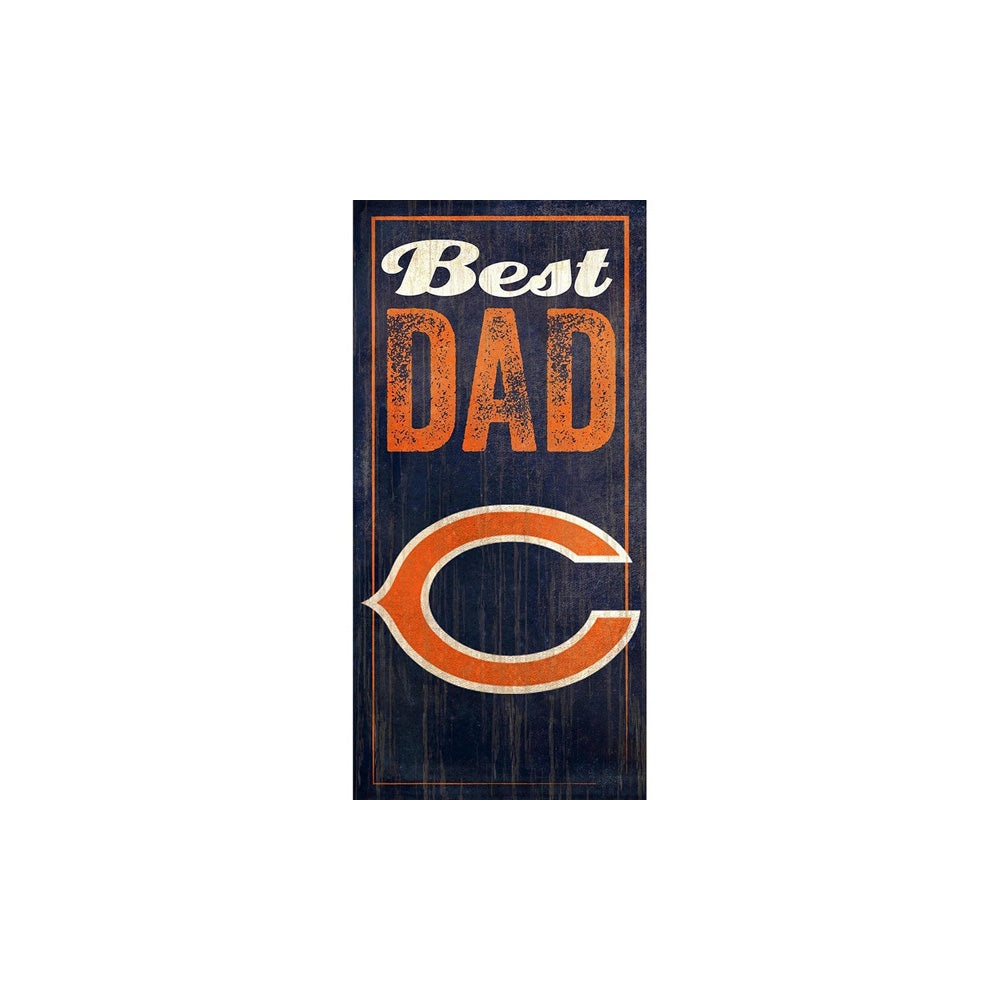 NFL Chicago Bears Fan Creations Best Dad 6&quot; x 12&quot; Sign