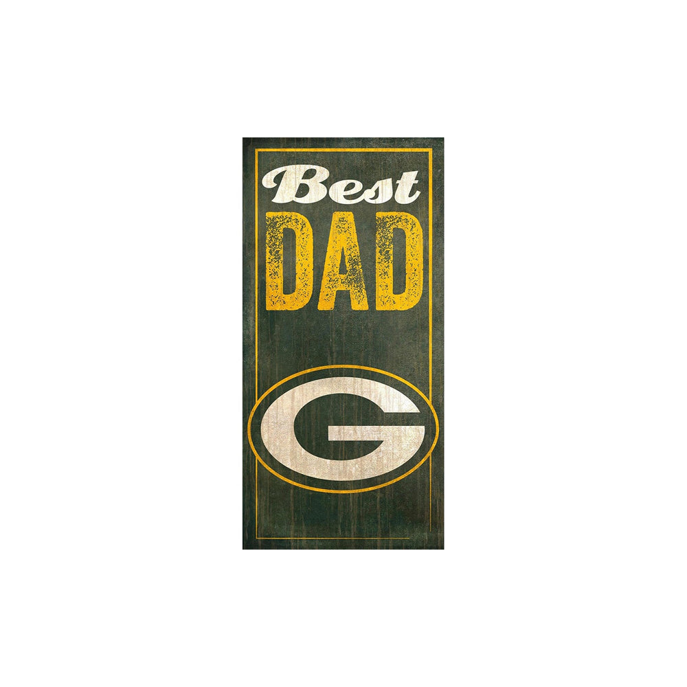 NFL Green Bay Packers Fan Creations Best Dad 6&quot; x 12&quot; Sign