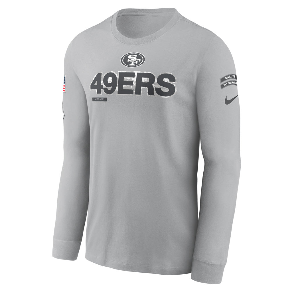 NFL San Francisco 49ers Nike 2024 Salute to Service Long Sleeve Tee