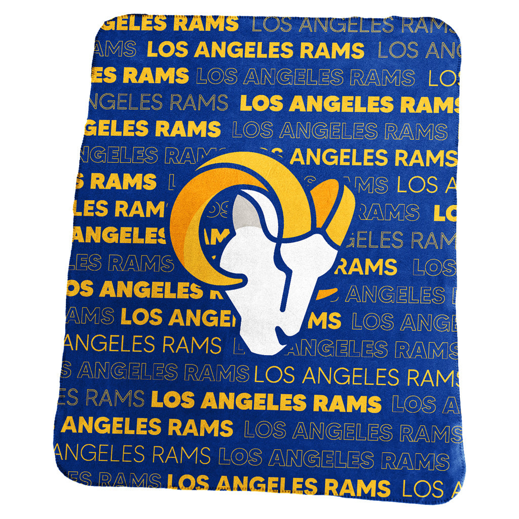 NFL Los Angeles Rams Logo Brands 50x60 Classic Fleece Blanket