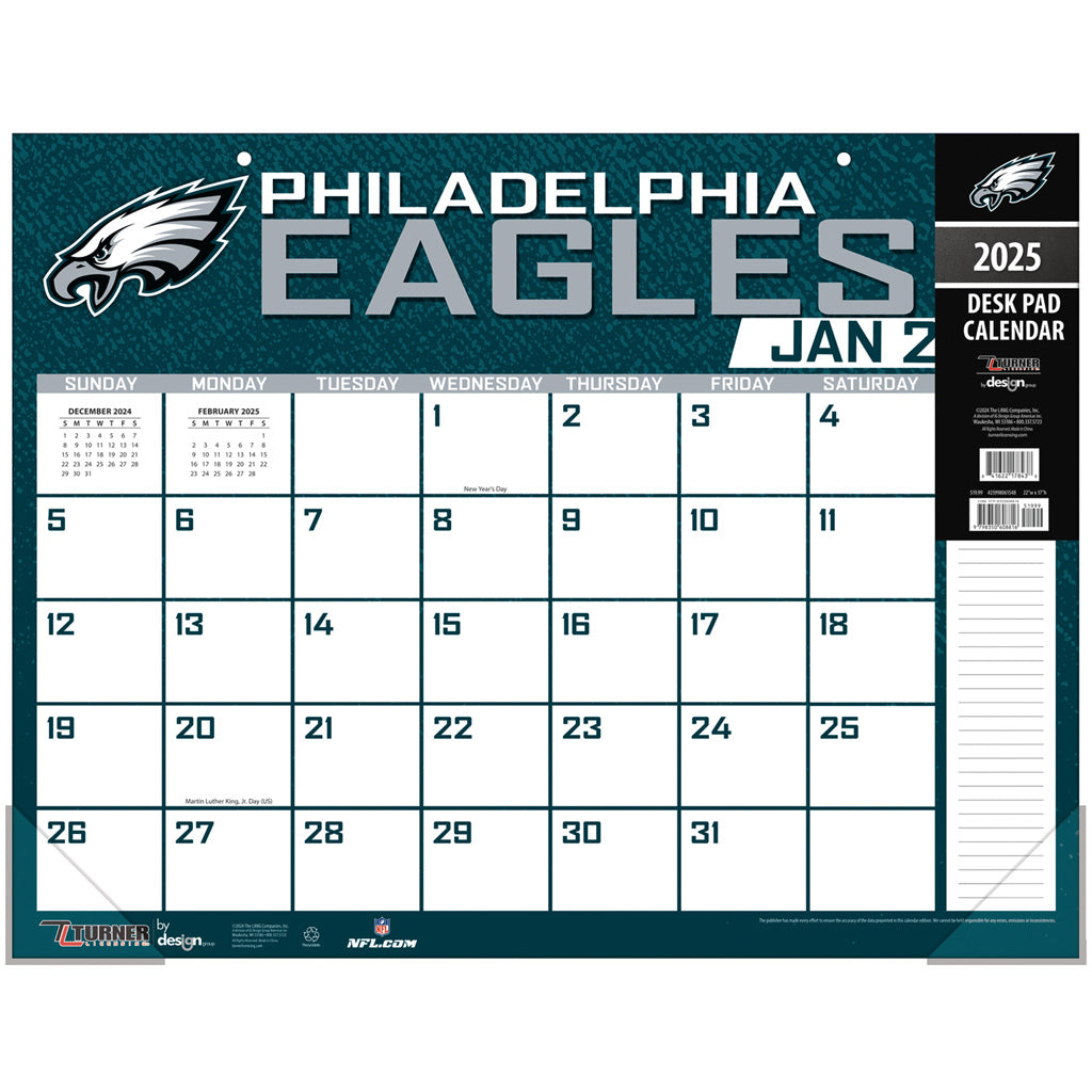 NFL Philadelphia Eagles 2024-2025 Desk Calendar