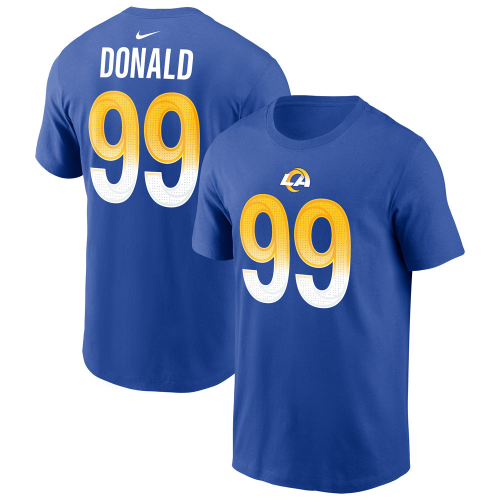 NFL Los Angeles Rams Aaron Donald Nike Player Pride Name &amp; Number Tee