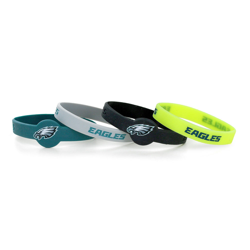 NFL Philadelphia Eagles Aminco 4-Pack Silicone Bracelet Bands